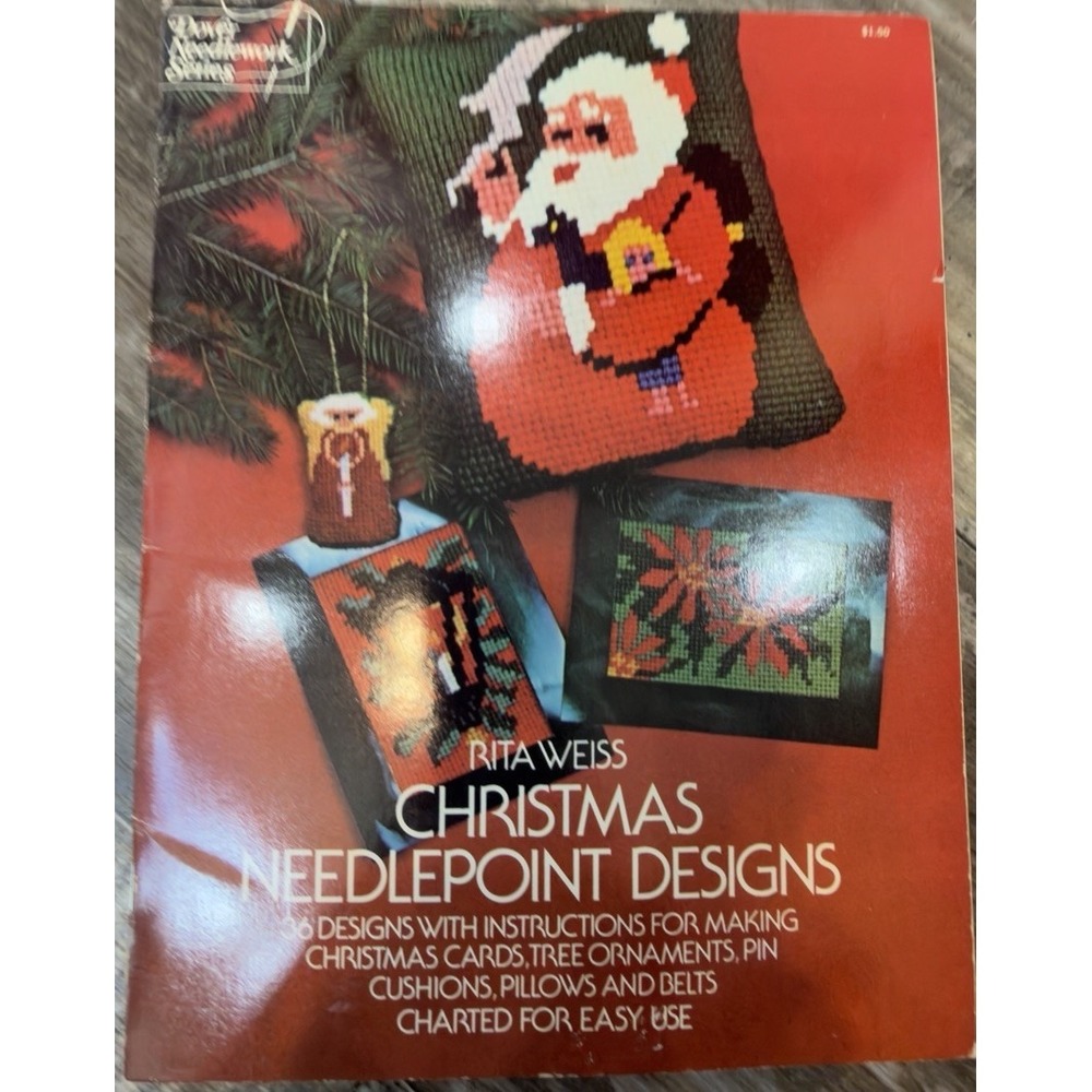 Vintage 1975 Rita Weiss Christmas Needlepoint Designs 36 Patterns Dover Book